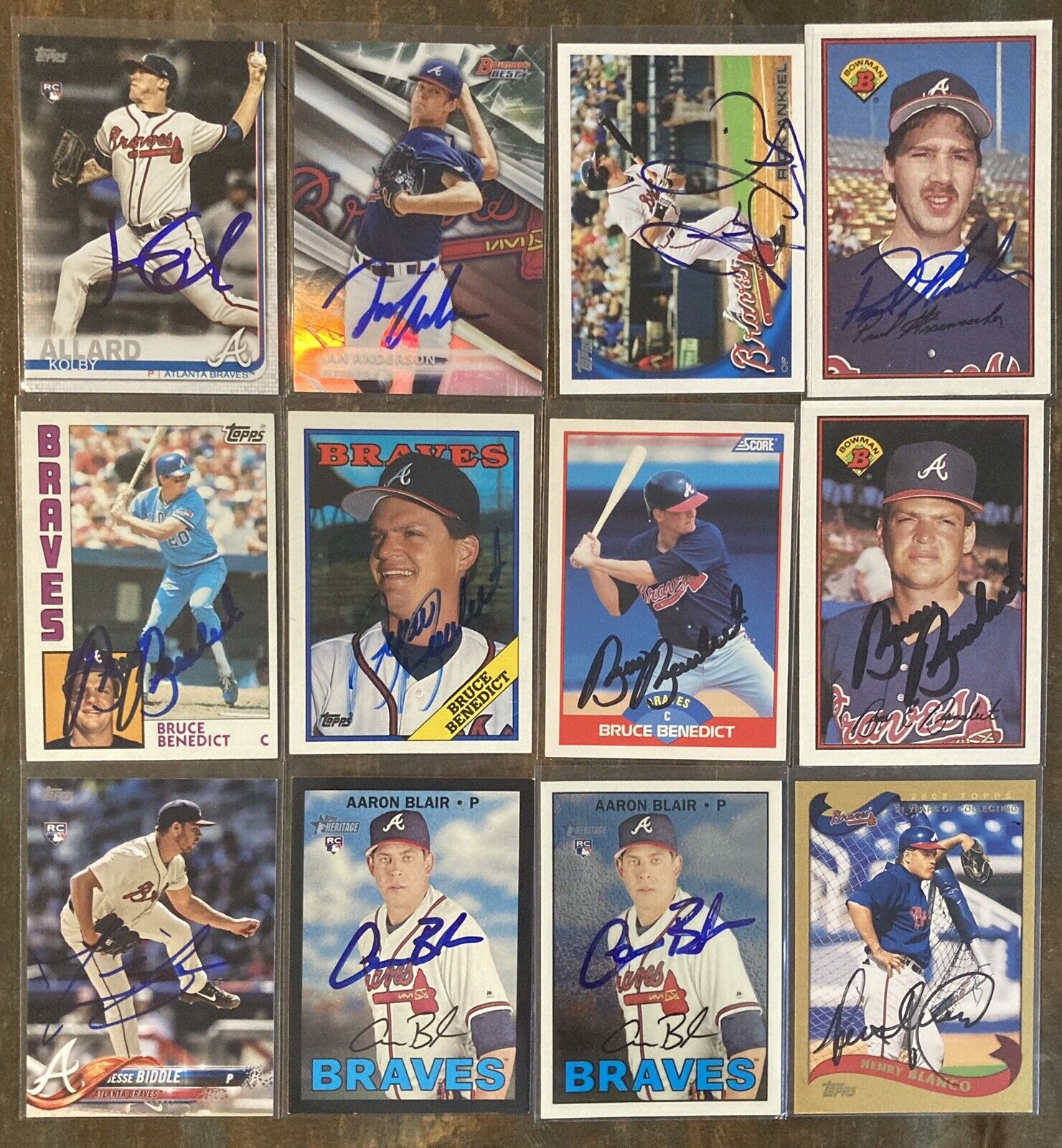 Various Atlanta Braves Signed Cards YOU PICK A-M