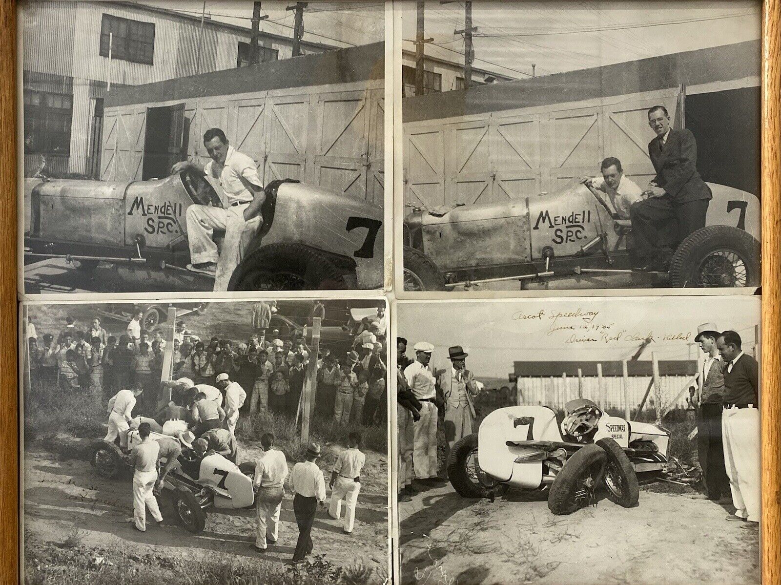 🔥 Historic Original Race Car DEATH Crash Photos, RED CLARK Ascot Speedway 1935