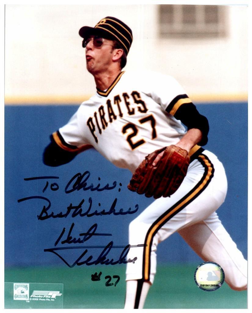 Signed 8x10 Kent Tekulve Pittsburgh Pirates Autographed Photo