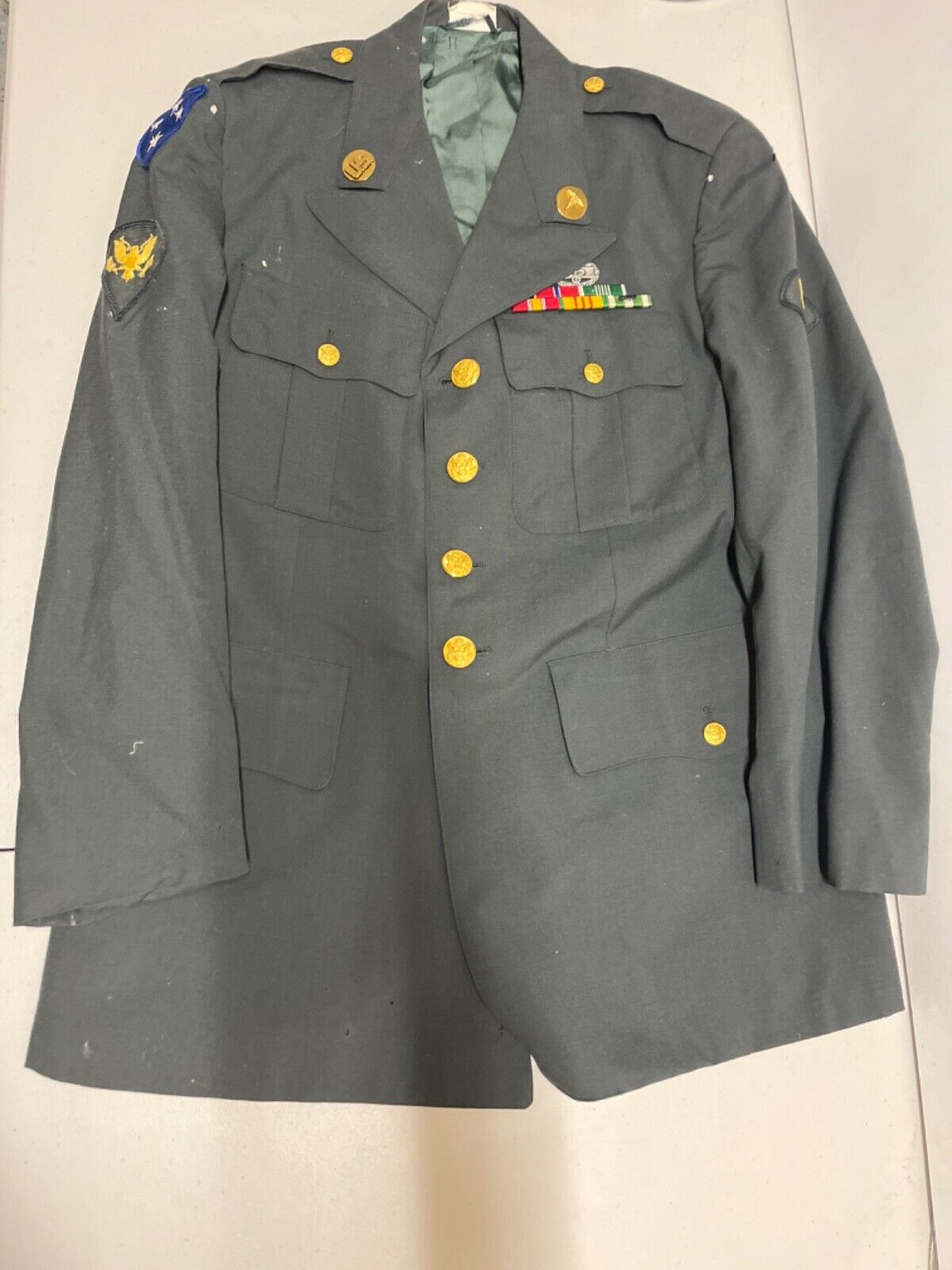 Vintage Army Uniform Jacket 38 S 8405-965-1614-Medic Pins