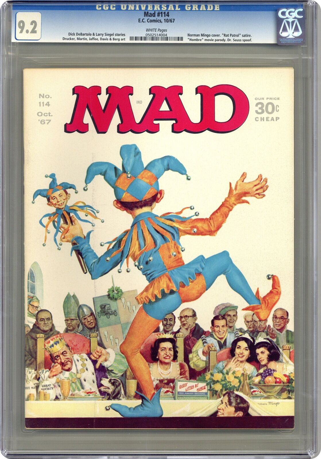 Mad Magazine #114 CGC 9.2 1967 0502514004