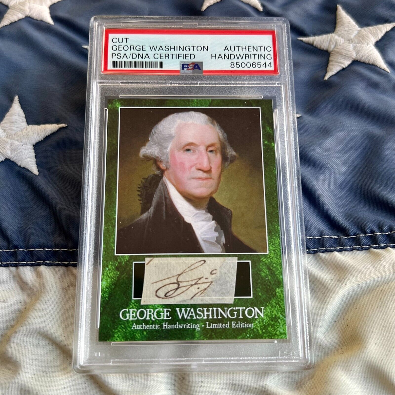 George Washington Partial Cut Autograph Initials Signature Signed PSA 