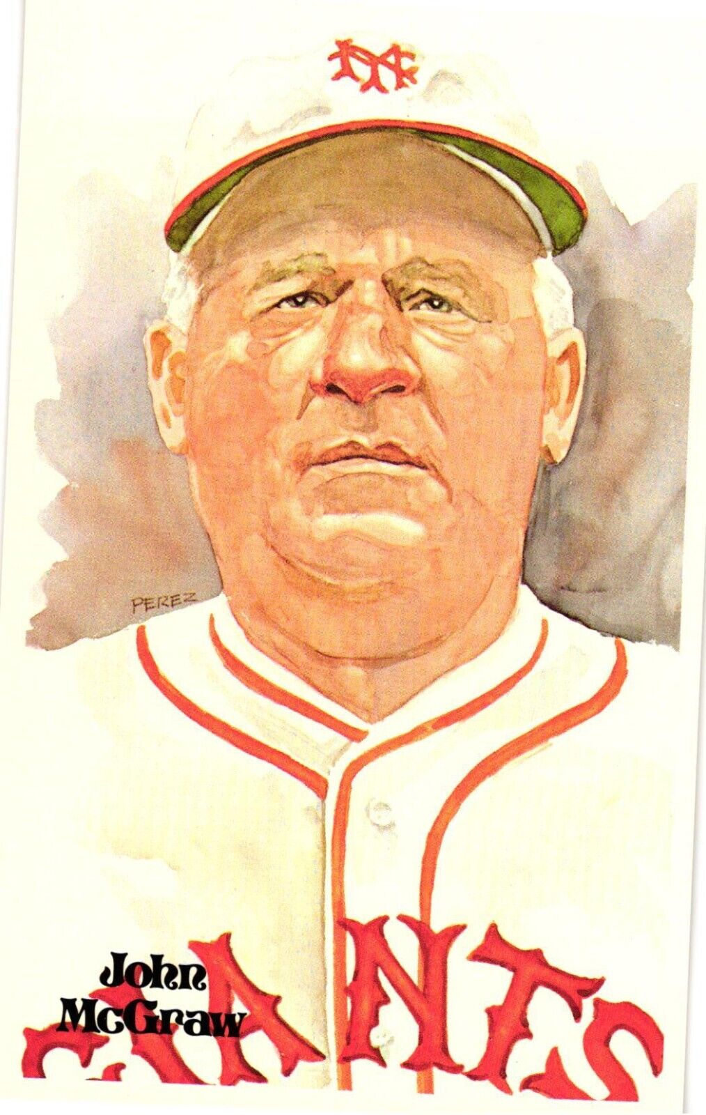 John McGraw 1980 Perez-Steele Baseball Hall of Fame Limited Edition Postcard