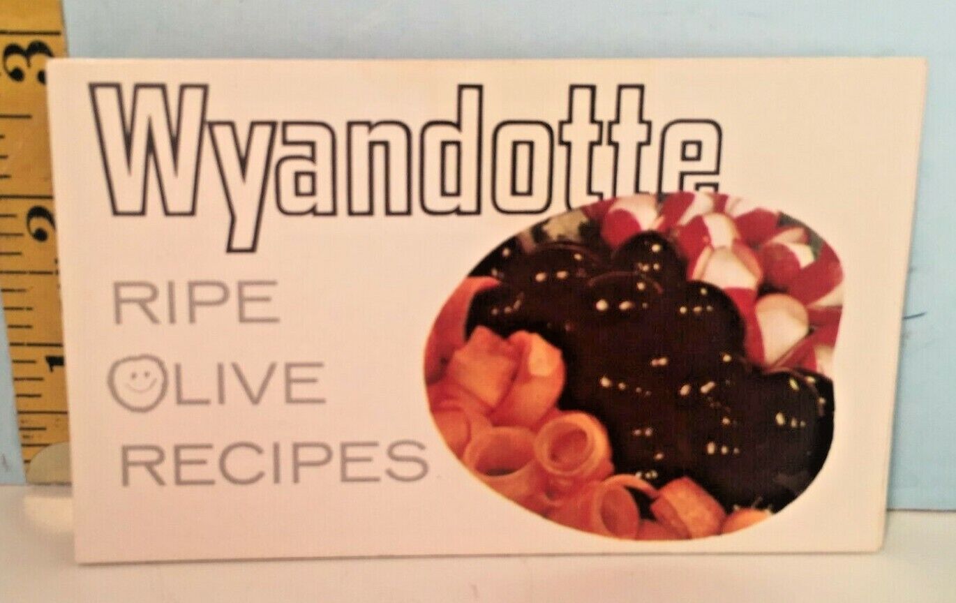 Vintage Wyandotte Ripe Olive Recipes Foldout