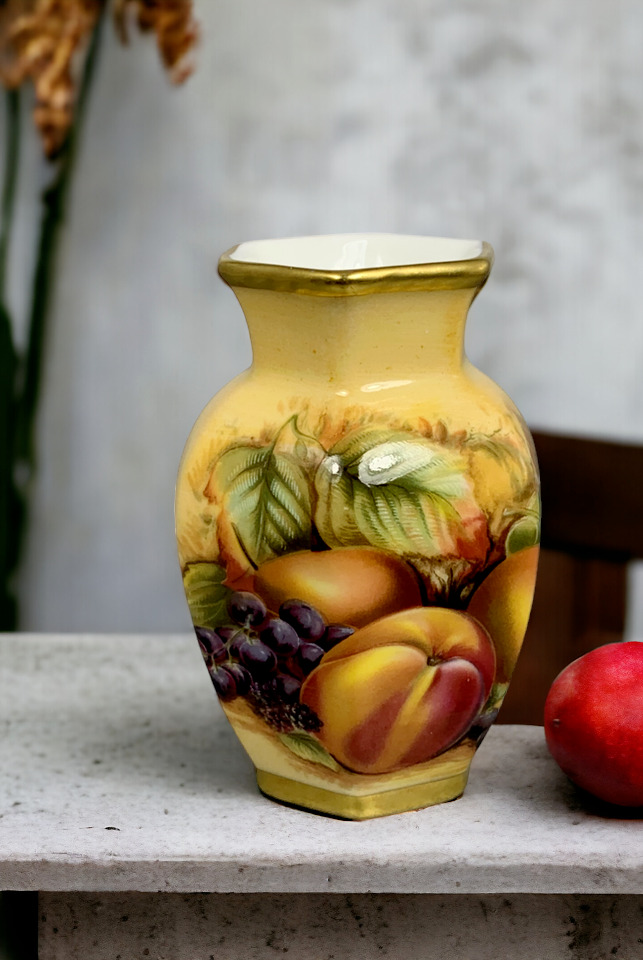 Aynsley Orchard Gold Miniature Vase 3.25\