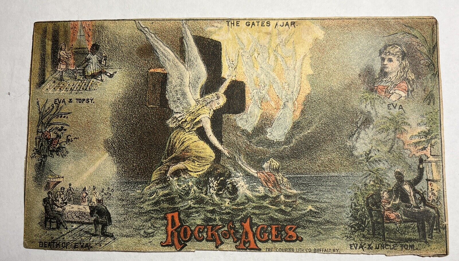 RARE ANTHONY & ELLIS UNCLE TOM'S CABIN PLAY 1880'S THEATRE TRADE CARD