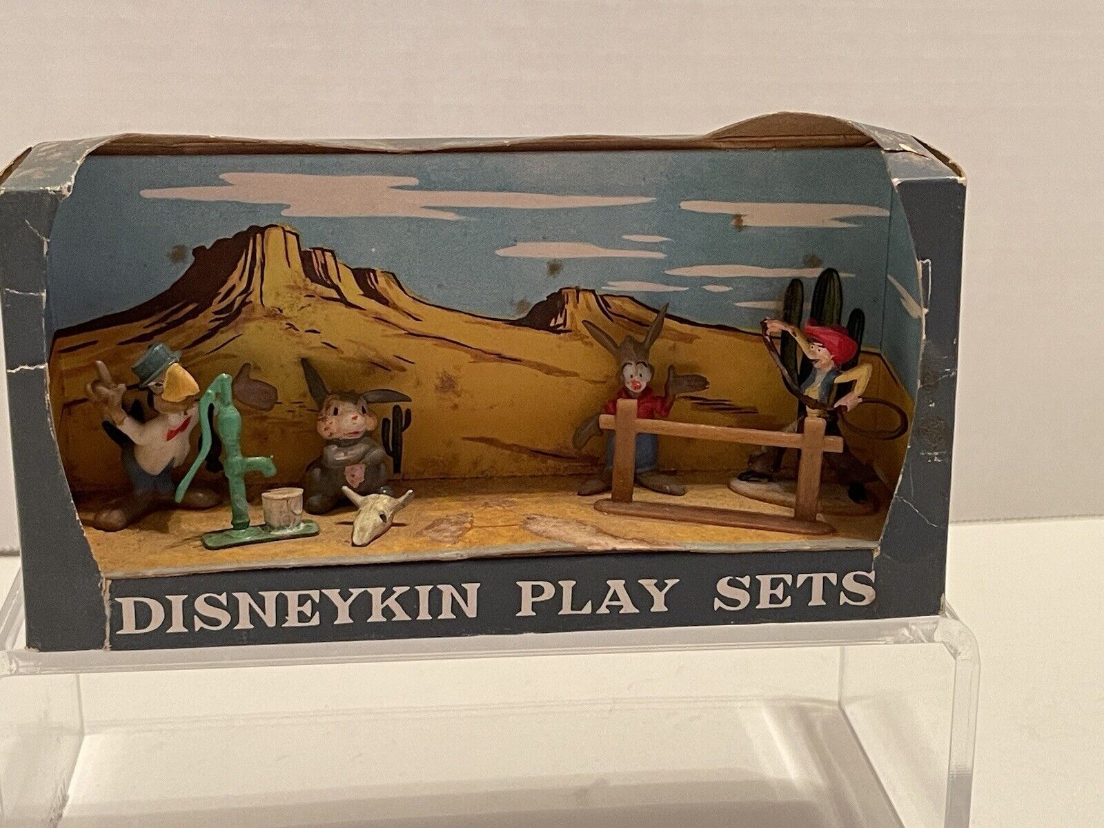 Vintage Disneykin Play Set Marx Toys Western Scene Splash Mountain 