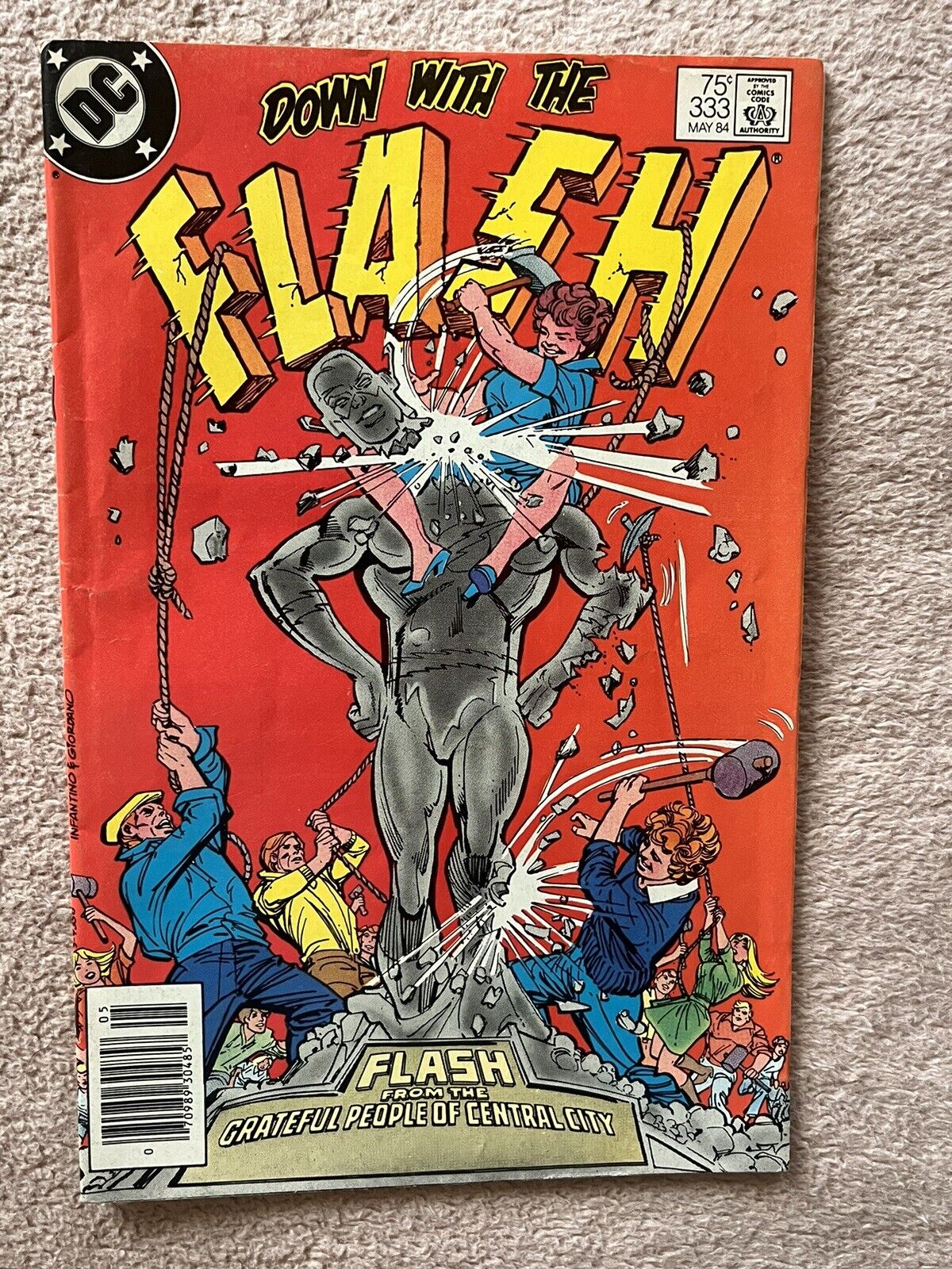 Flash Down With The Flash ￼#333, DC comics, 1984 NEWSTAND EDITION