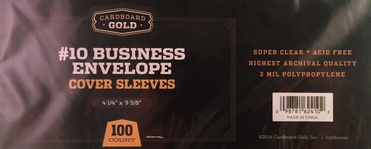 300 CBG Business Envelope #10 Archival 2-Mil Soft Poly Sleeves acid free covers