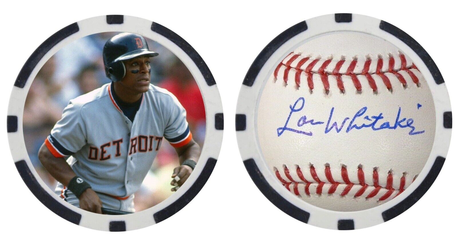 Lou Whitaker - DETROIT TIGERS -  POKER CHIP  ***SIGNED***
