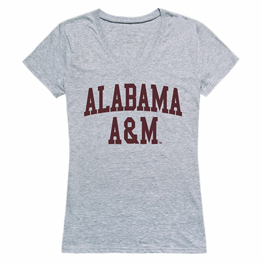 AAMU Alabama A&M University Game Day Women\'s Tee T-Shirt Heather Grey