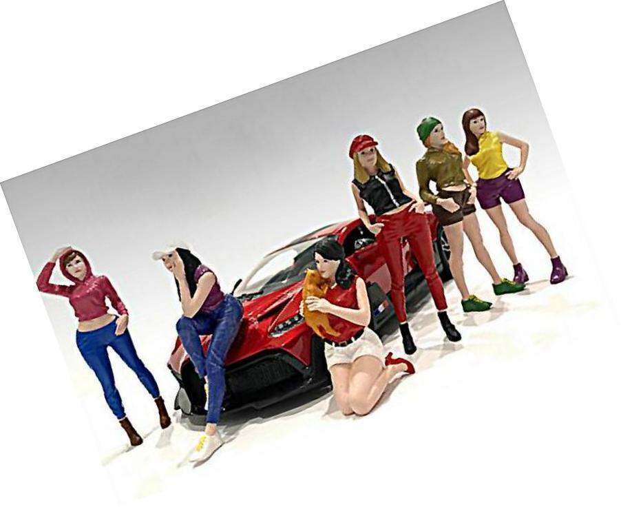 Girls Night Out 6 Piece Figurine Set For 1/24 Scale Models By American Diorama