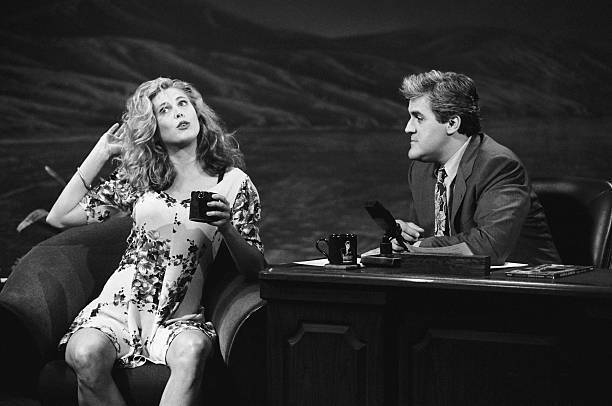 Sophie B. Hawkins during an interview with host Jay Leno on Se - 1992 TV Photo