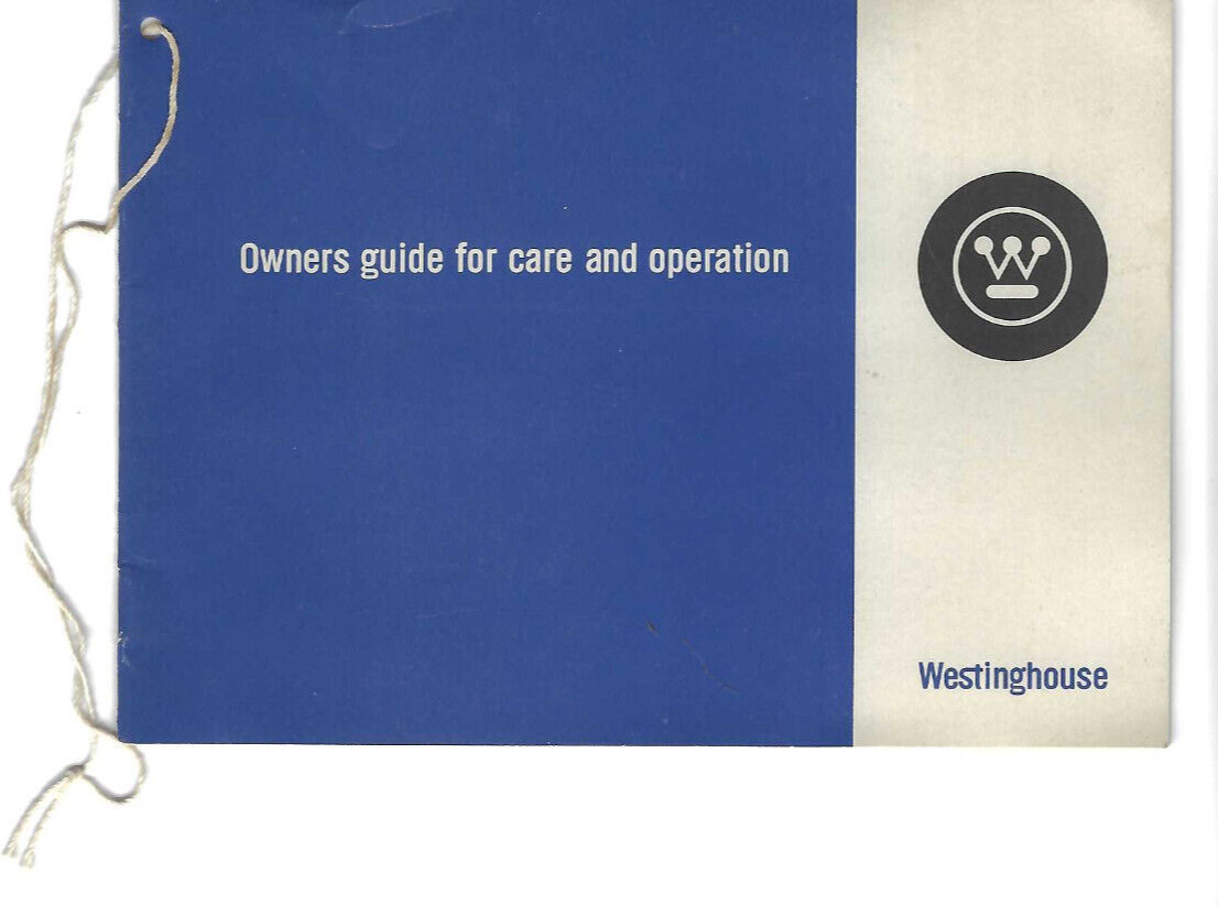 VTG 1960s WESTINGHOUSE TELEVISION/TV OWNERS GUIDE FOR CARE AND OPERATION BOOKLET