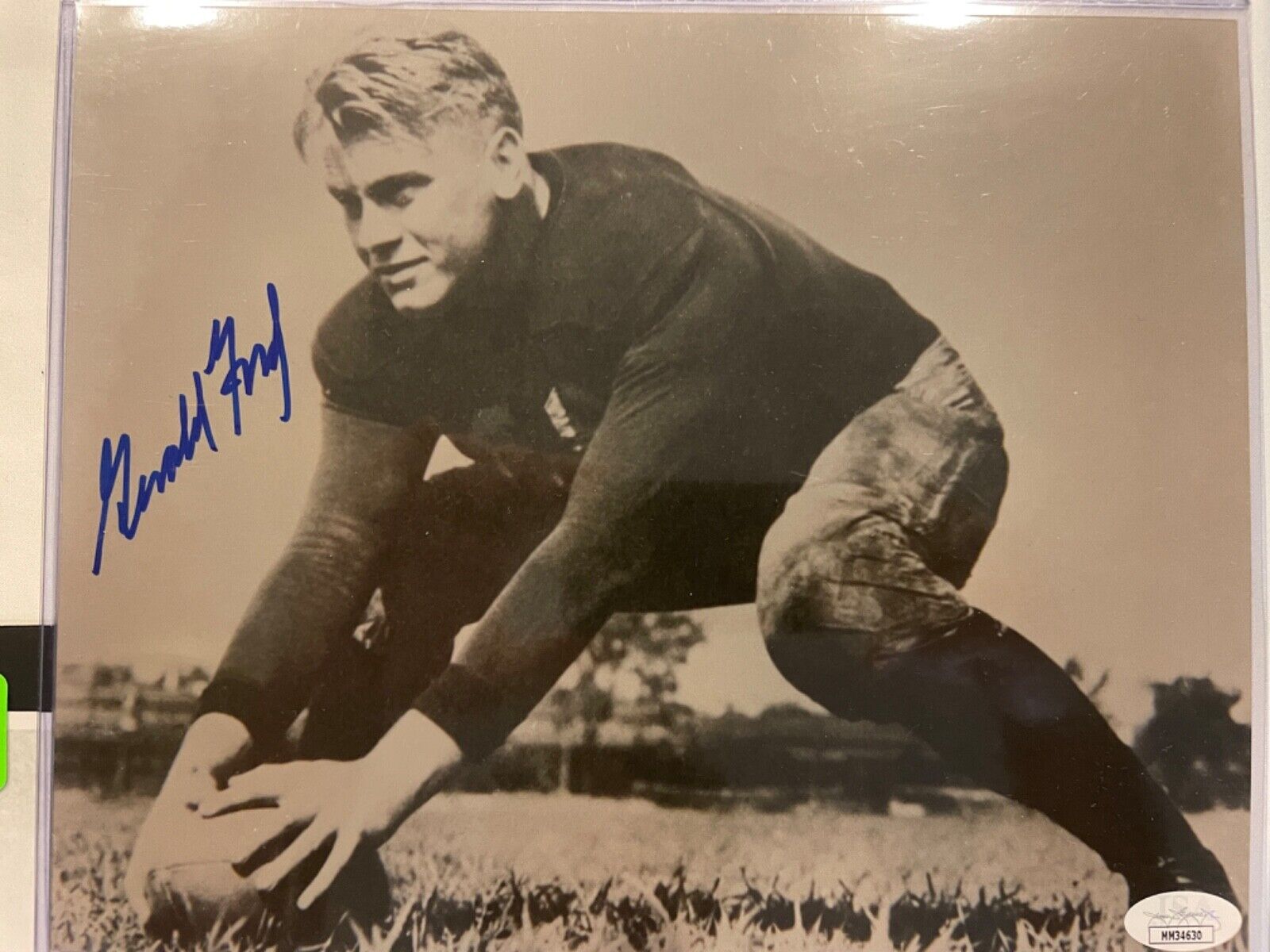 Gerald Ford signed 8x10 Michigan photo JSA