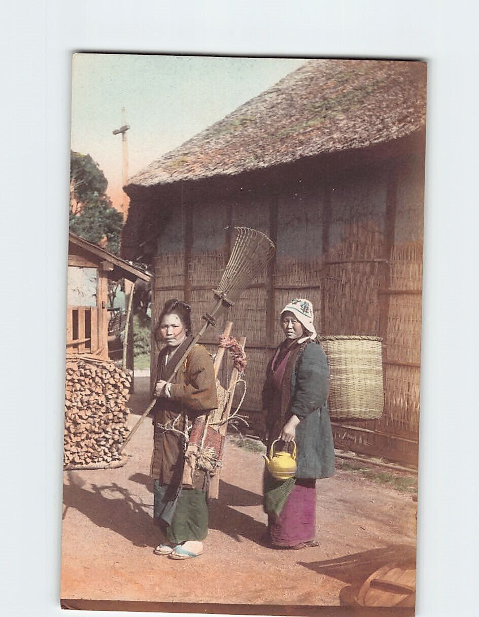 Postcard Two Women in the Village
