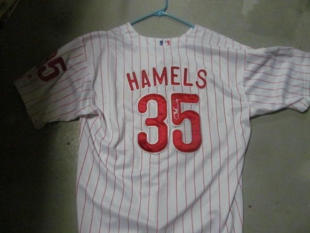 Cole Hamels Philadelphia Phillies Signed Home Custom Jersey COA