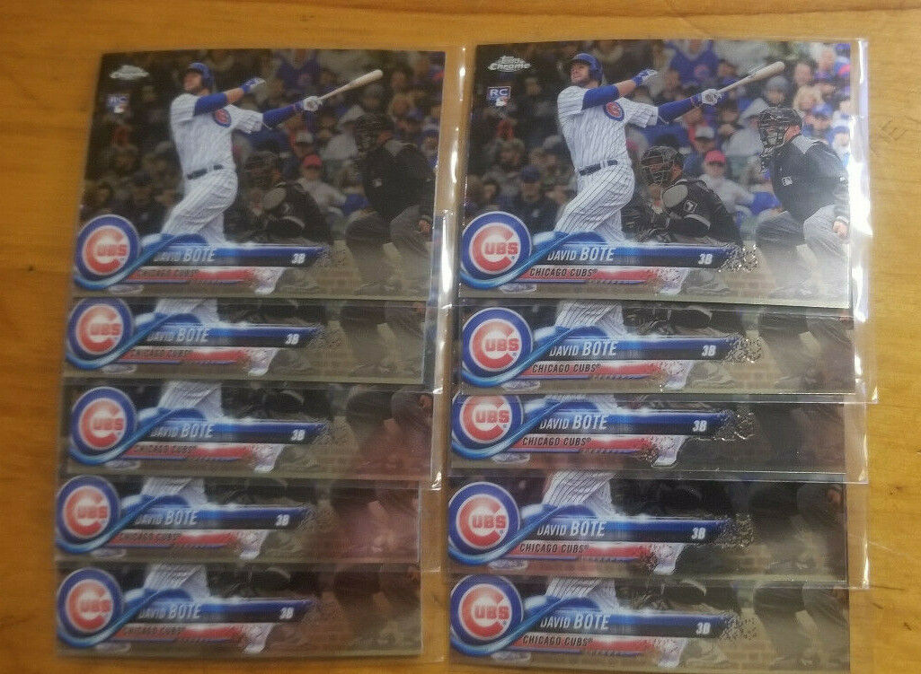 2018 Topps Chrome Update #HMT15 David Bote RC Lot of 10 Mint Cubs