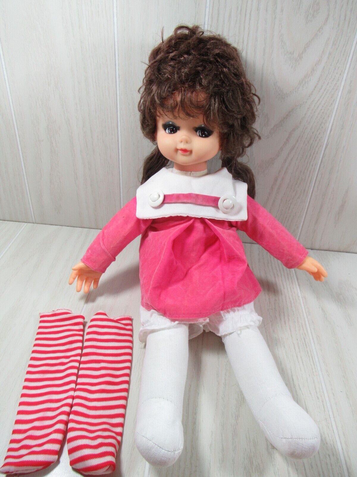 Japanese Oike Sekiguchi Type Doll Original Pink Dress Big Eyes Brown hair 