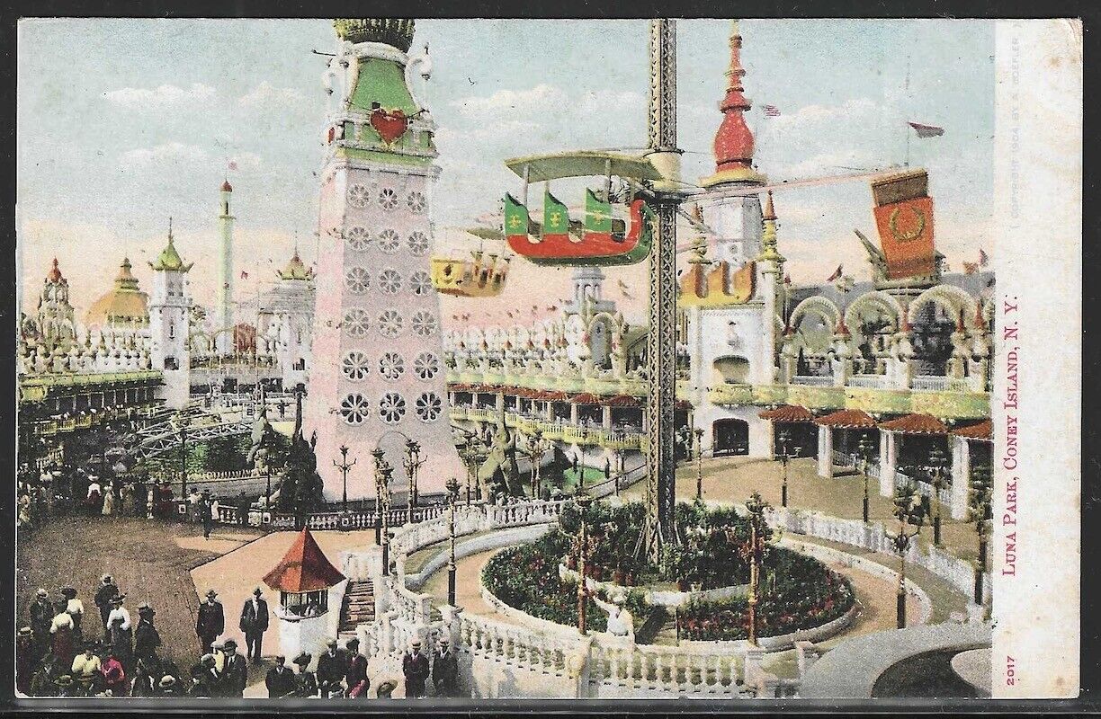 Luna Park, Coney Island, Brooklyn, New York, Early Postcard