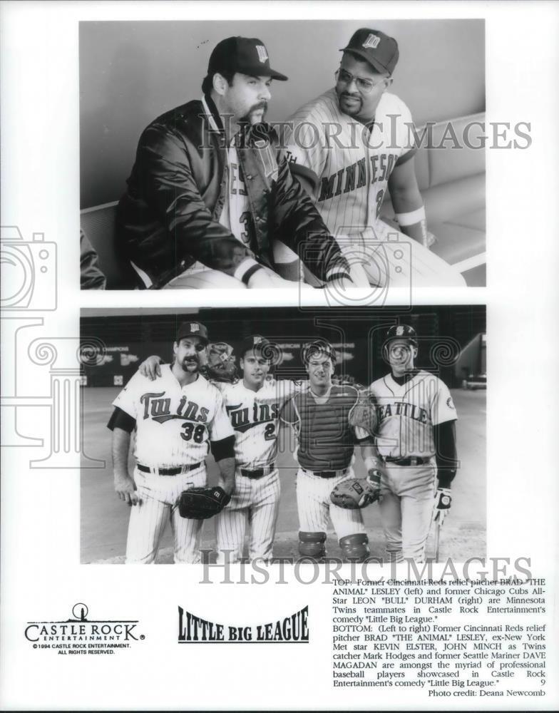1994 Press Photo Brad Lesley and Leon Durham in Little Big League - orp01811