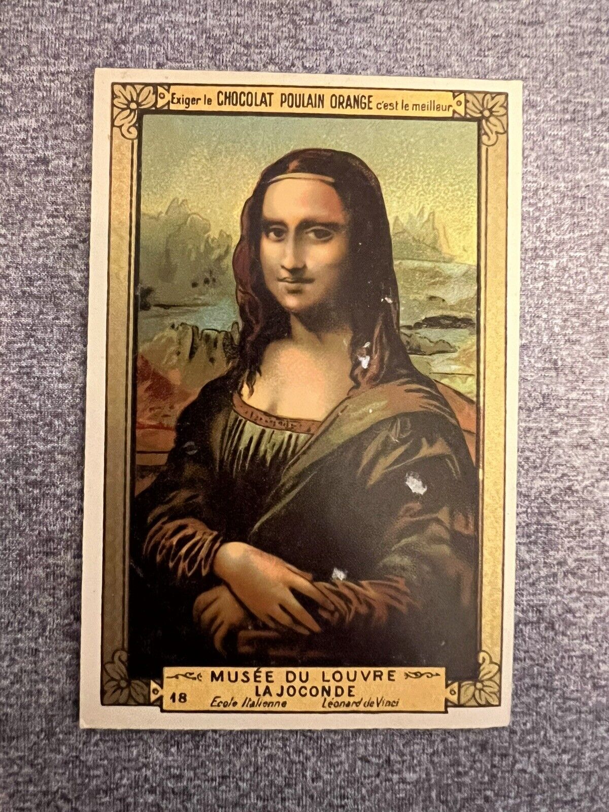 1880’s Poulain-Louvre MONA LISA DA VINCI RC Rookie / 1st Card (Stollwerck) Pop 0