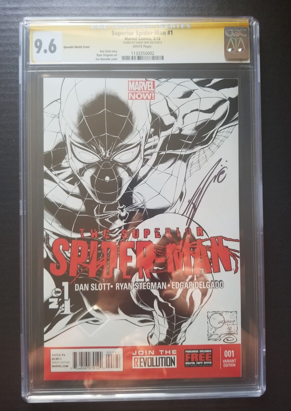 Superior Spider-Man #1 Quesada Variant CGC 9.6 Sign by Danny Miki