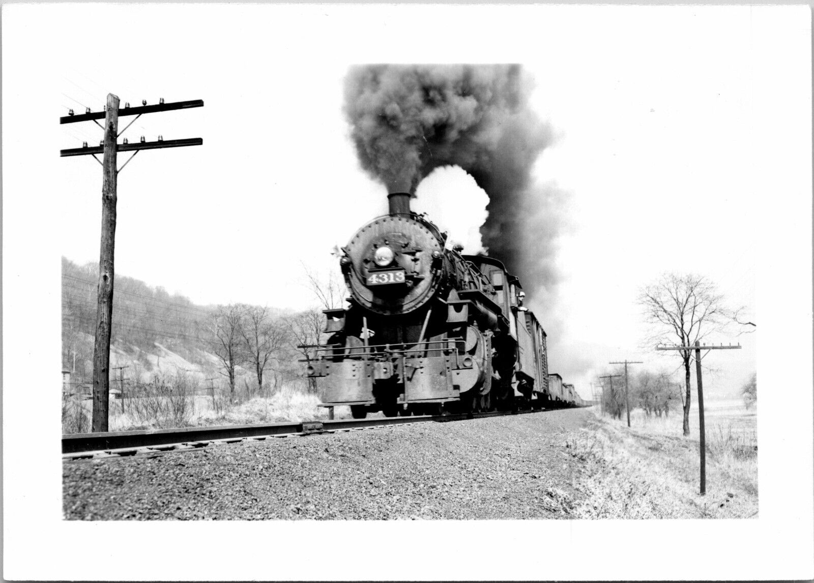 March 1948 Little Run, Ohio  H-6b, #4319 W&LE Engine Original OOAK