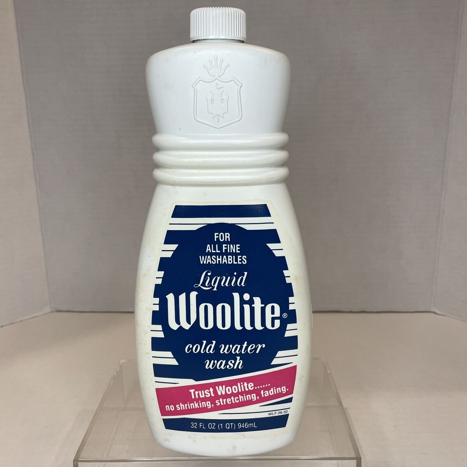 Vintage 1980s 32oz Liquid Woolite Cold Water Wash Bottle 85% Full ~Prop~Use