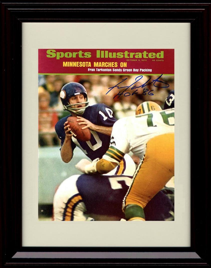 Unframed Fran Tarkenton - Minnesota Vikings Autograph Promo Print - 1973 Sports