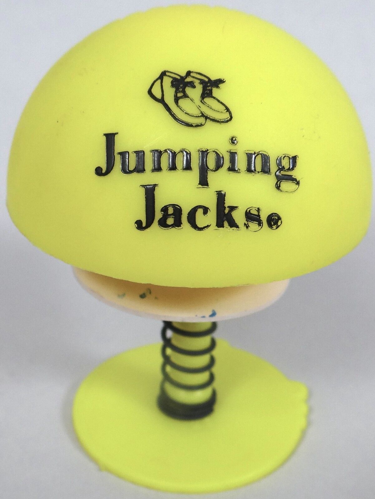 Vtg Jumping Jacks Shoes Prom Pop Up Toy Advertising Suction Cup Yellow Monster