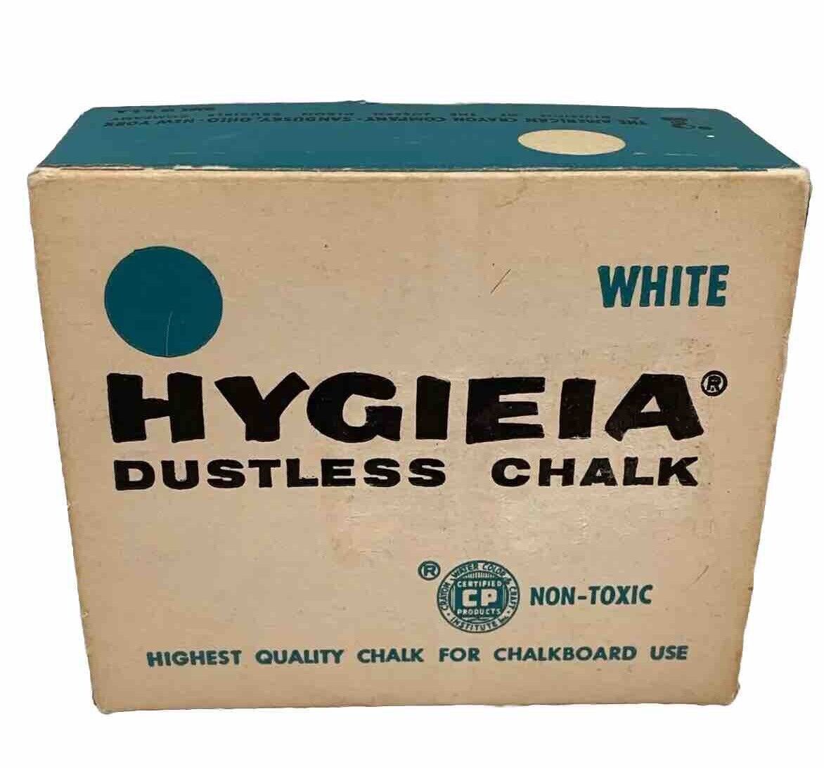 Vintage Hygieia White Chalk Sticks Partial box 28 Sticks