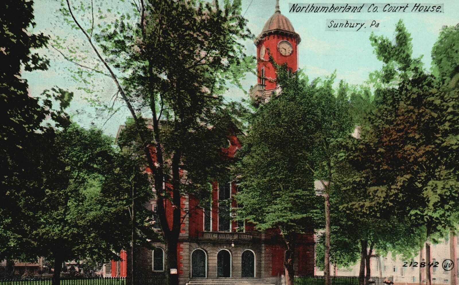 Vintage Postcard 1911 Northumberland County Court House Sunbury Pennsylvania PA
