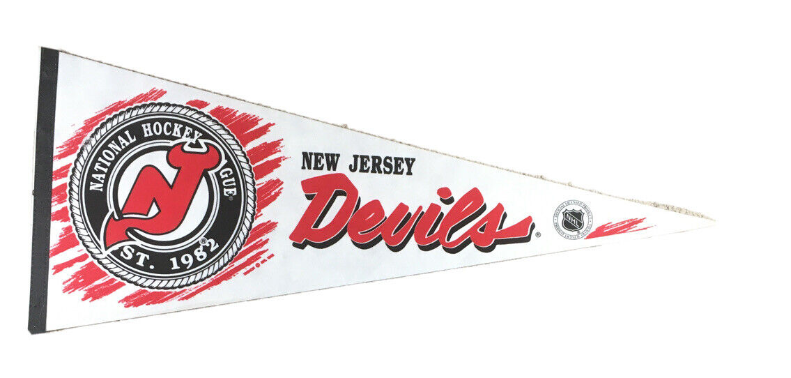 NHL New Jersey Devils Vintage EST.1982 Team Logo Hockey Felt Full Size Pennant