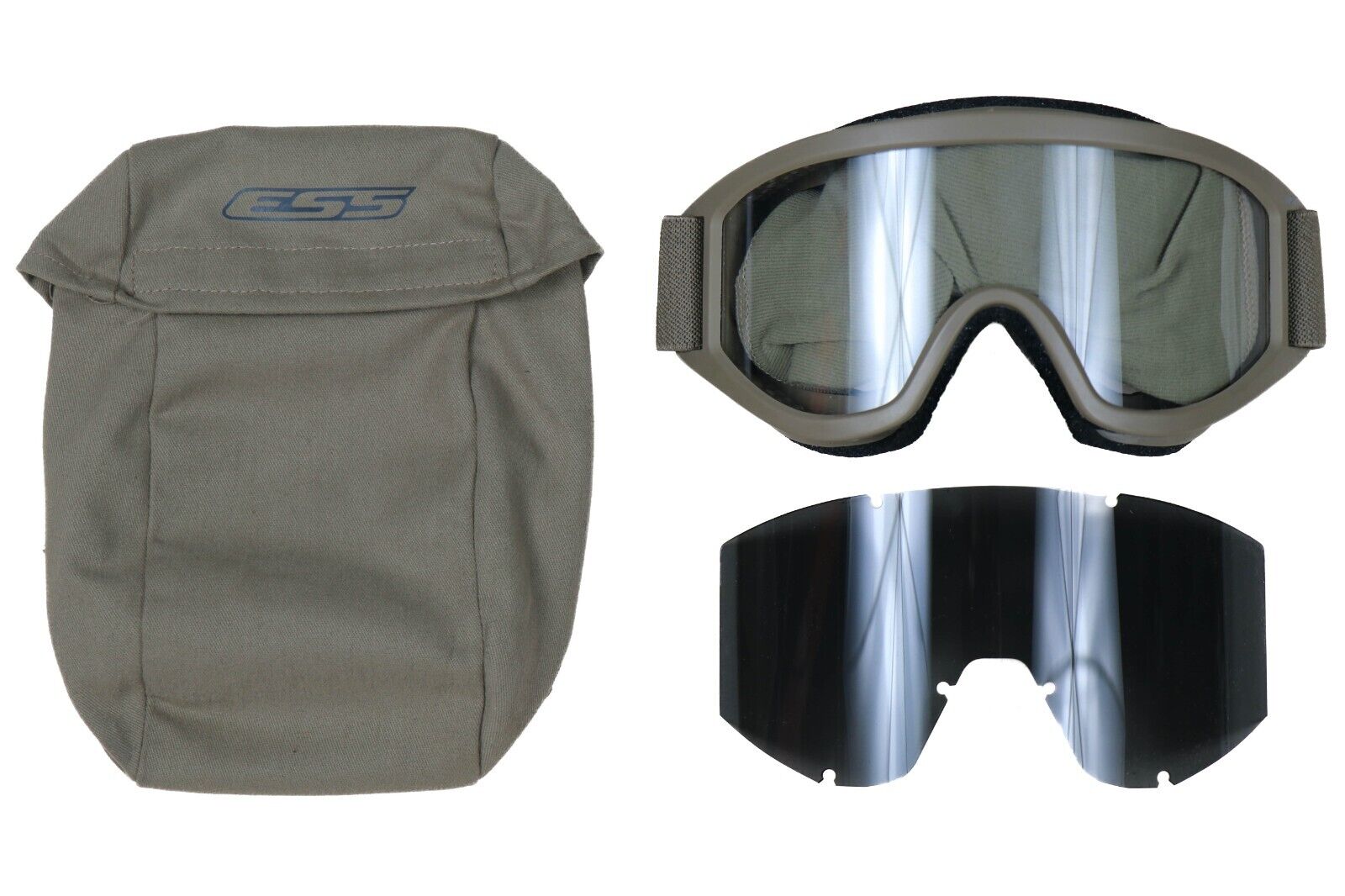 NEW ESS Ballistic Helmet Goggles Striker Series Coyote Tan extra Lens Case Cover