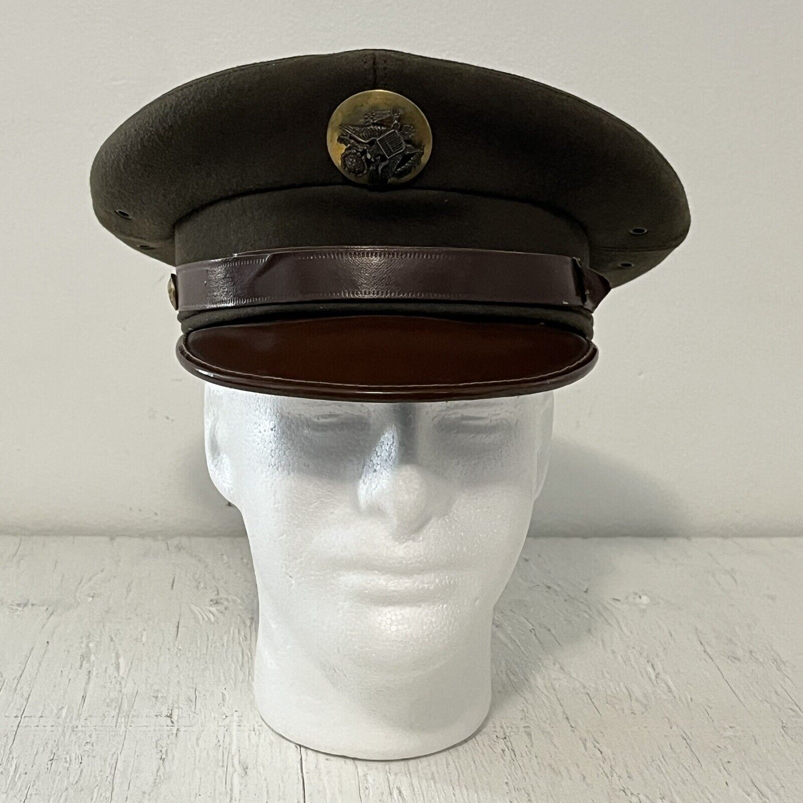 Original Pre to Early WW2 U.S. Army Enlisted Mans Visor Cap w/Badge, Size 7