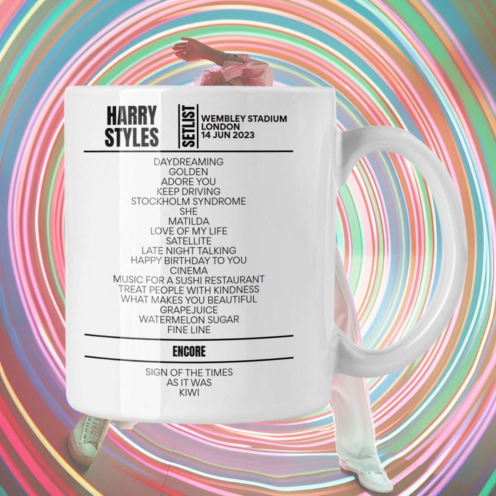 Harry Styles Wembley Stadium London June 14 - Night 2 2023 Setlist Mug