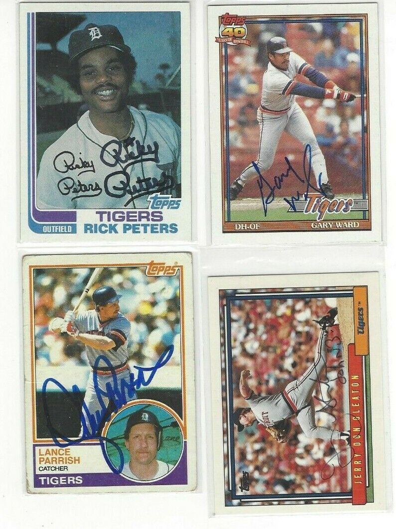 1991 Topps #556 Gary Ward Signed Baseball Card Detroit Tigers