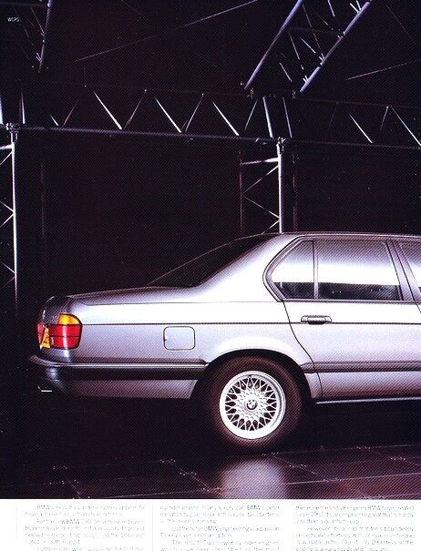 1991 BMW 730i 2-page UK Original Advertisement Print Art Car Ad J990