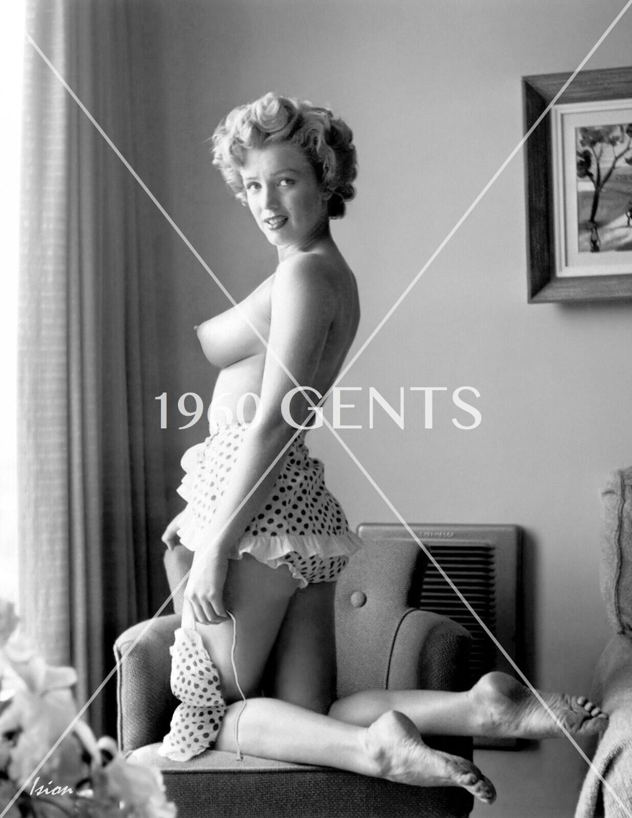 1950s Photo Print Blonde Playboy Playmate Marilyn Monroe Artistic RARE MM28