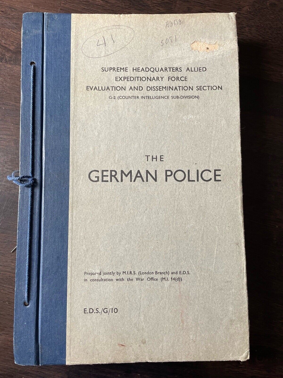 RARE  & Classified WWII US Intelligence Book, \