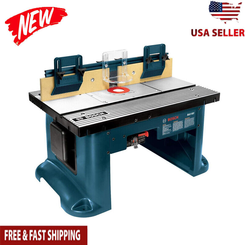 Benchtop Router Table Adjustable Fence Aluminum Top Dust Collection Port Durable