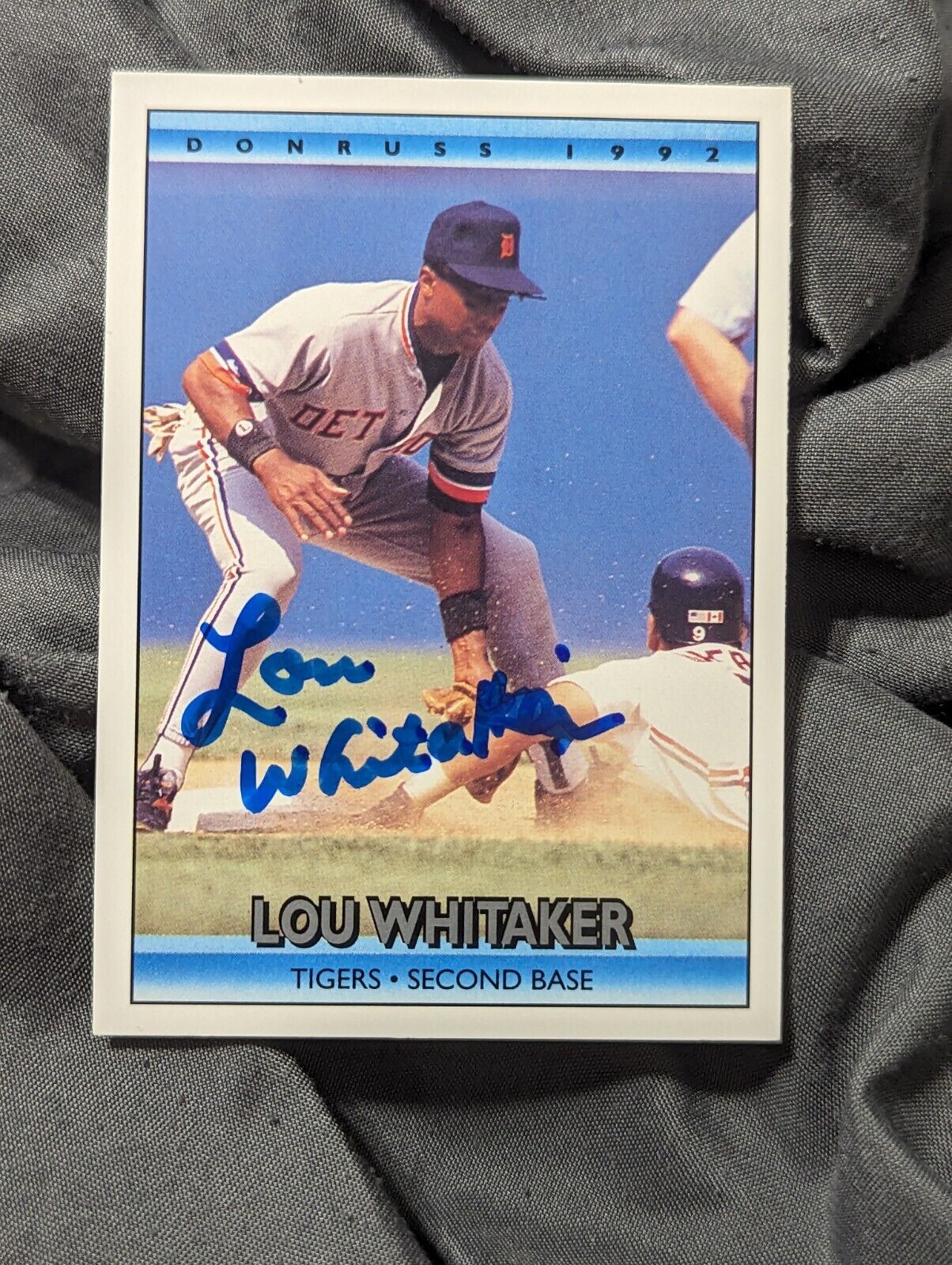 Lou Whitaker Autograph Signed  card 1992 Donruss 