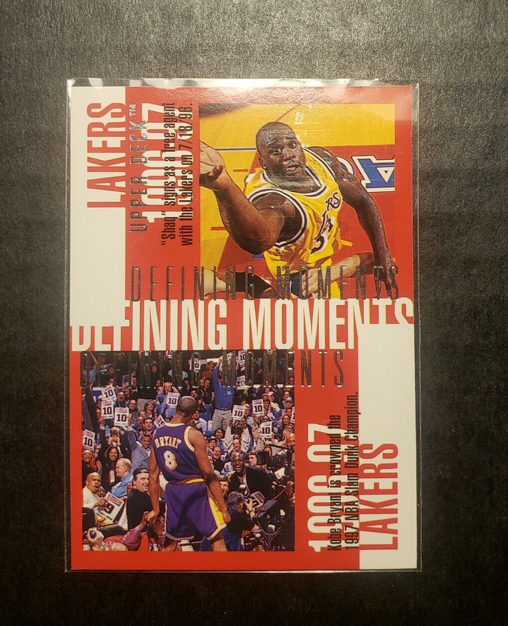 1998 Upperdeck  Defining moments # 343 Kobe - O\'neal 
