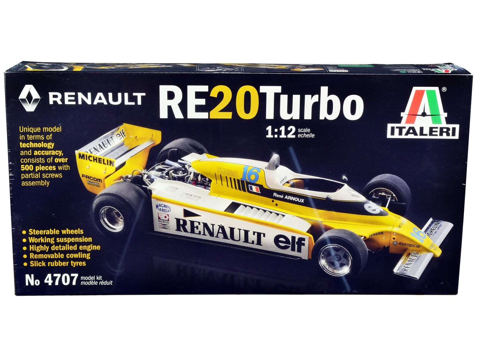 Skill Model Kit Renault RE 20 Turbo F1 Formula One World Championship 1/12 Scale