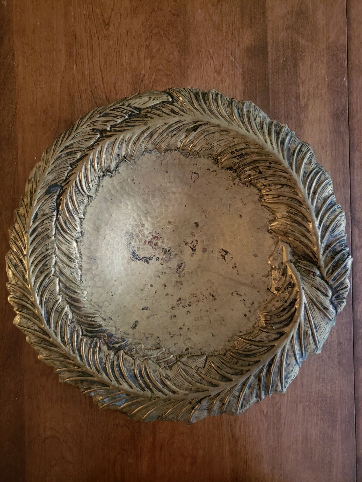 SALE *Large Vintage Mid-Modern Brass Footed Tray by Egidio Casagrande*