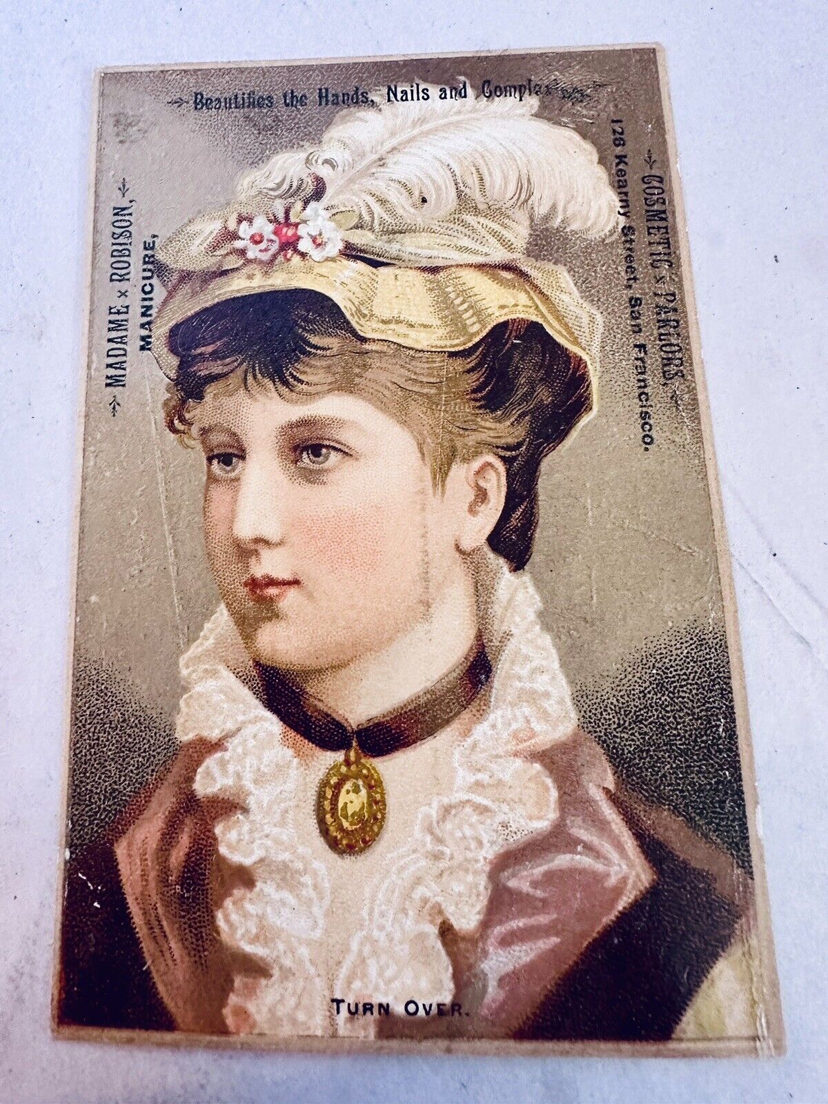 Victorian Trading Card Madame Robison Manicure San Francisco #448