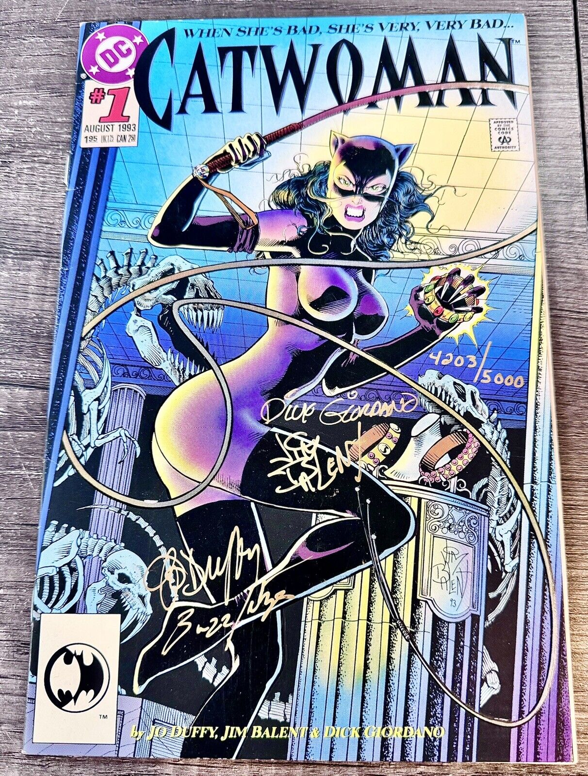 CATWOMAN #1 (1993) Signed X4 -Jim Balent, Dick Giordano, Etc. NM