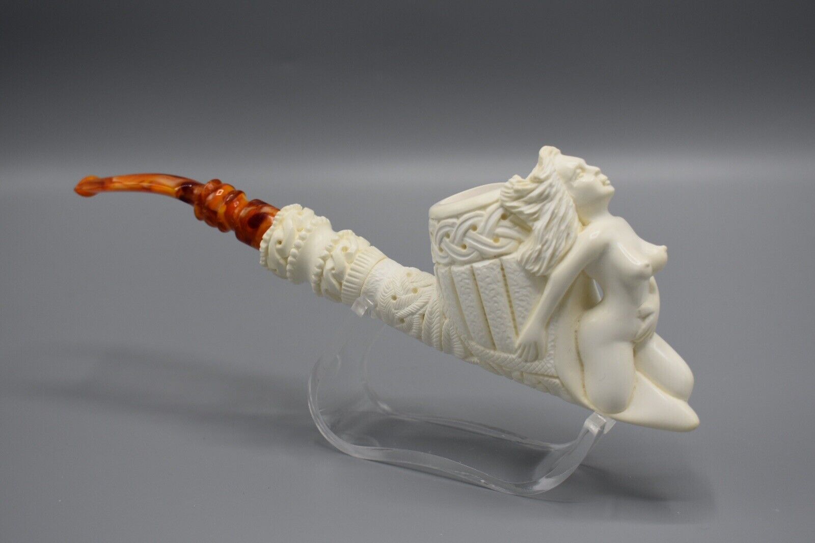 Large Size Nude  Lady Pipe By Ali Block Meerschaum-New Handmade  CASE#1806