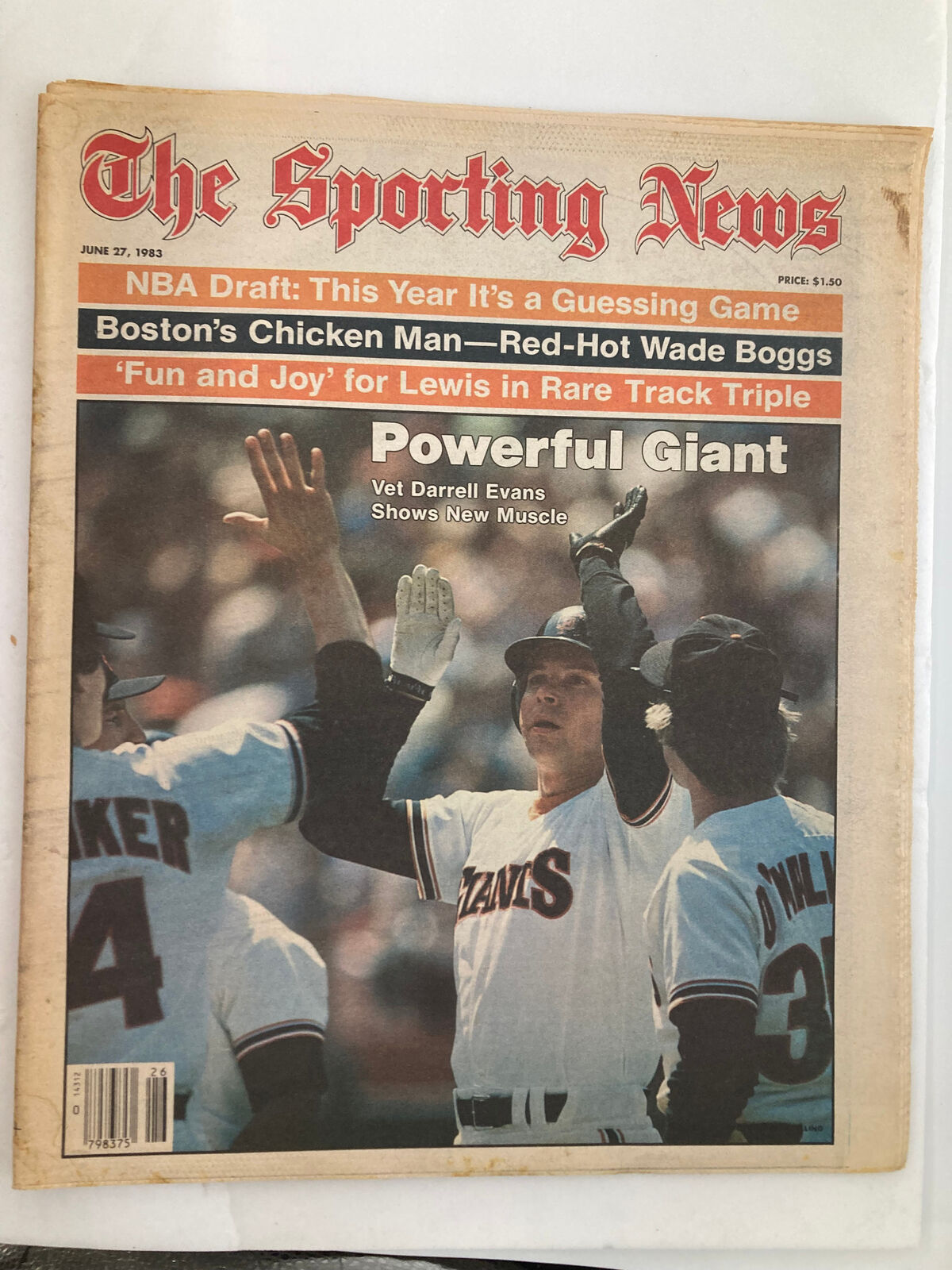 The Sporting News Tabloid June 27 1983 MLB Giants Darrell Evans Shows New Muscle